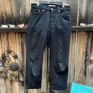 Button fly Black Levi’s Wedgie Straight Jeans